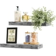 thumbnail image 5 of Sorbus 16.25" Gray Rustic Floating Shelves (Set of 2) – Wall Storage for Décor, Frames, Trophies, 5 of 9