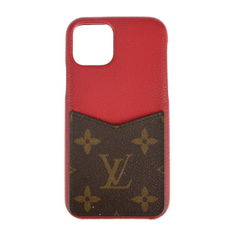 Authenticated Used LOUIS VUITTON Louis Vuitton IPHONE Bumper 11Pro Other  Accessories M69095 Monogram Canvas Leather Brown Red iPhone Case Mobile  Cover