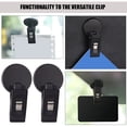 thumbnail image 3 of OFFIGAM 2Pcs Black Plastic Car Parking Ticket Holder Clip with Adhesive for Car Use, 3 of 8