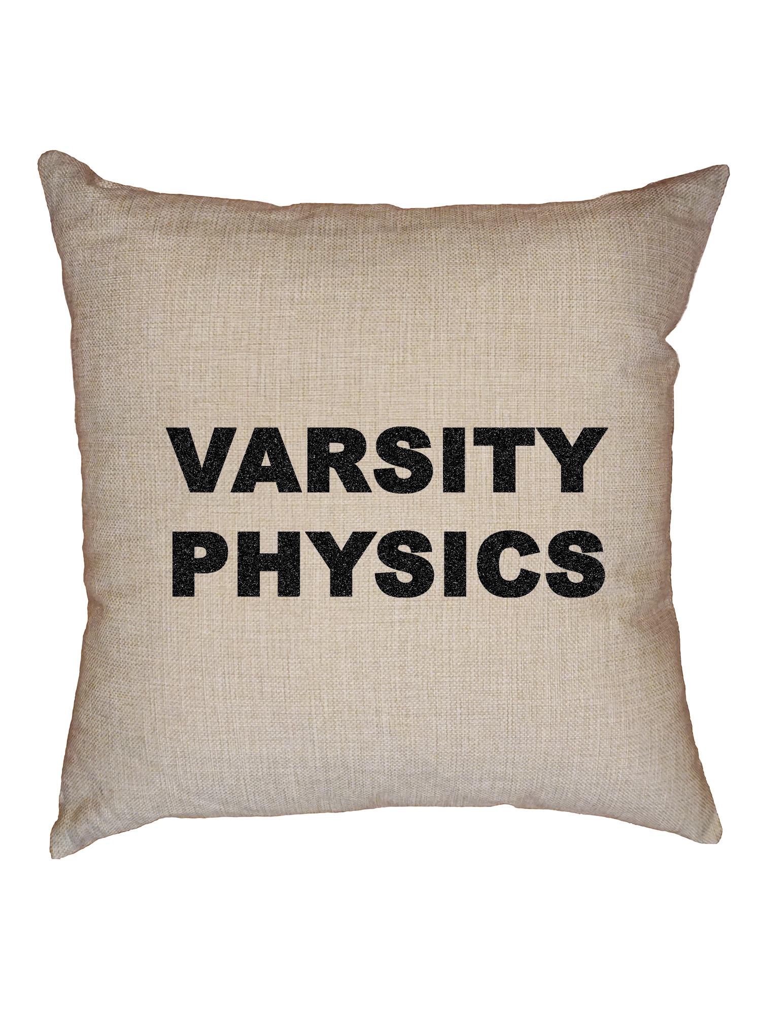 Varsity Physics I Love Science Decorative Linen Throw Cushion Pillow