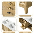 thumbnail image 4 of Vanity Art 60" Bathroom Vanity with Sinks and Engineered Marble Top, Freestanding Storage Cabinet with 2 Drawers, 2 Shelves and 1 Flip Down Tray, 4 of 6
