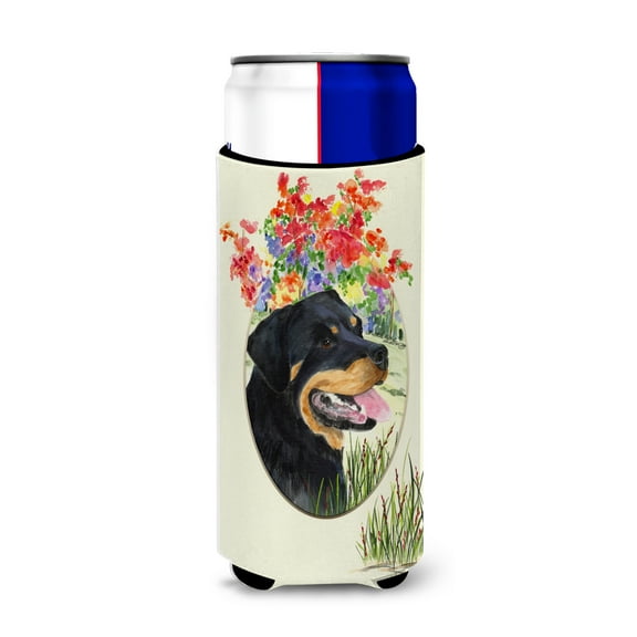 Caroline's Treasures SS8055MUK Rottweiler Ultra Hugger for slim cans, Slim Can, multicolor