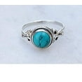 thumbnail image 2 of Navya Craft Turquoise 925 Sterling Silver Handmade Women Statement Ring Size 4.5, 2 of 3