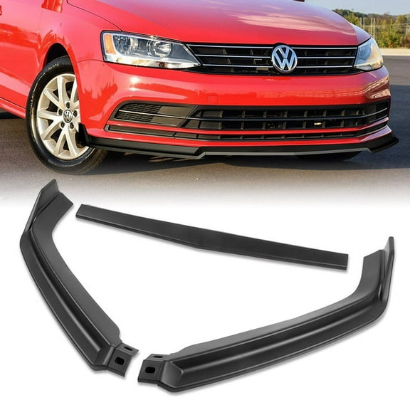 Stay Tuned Performance Front Bumper Splitter Spoiler Lip For 2015-2018 Volkswagen Jetta MK6 Matt Black