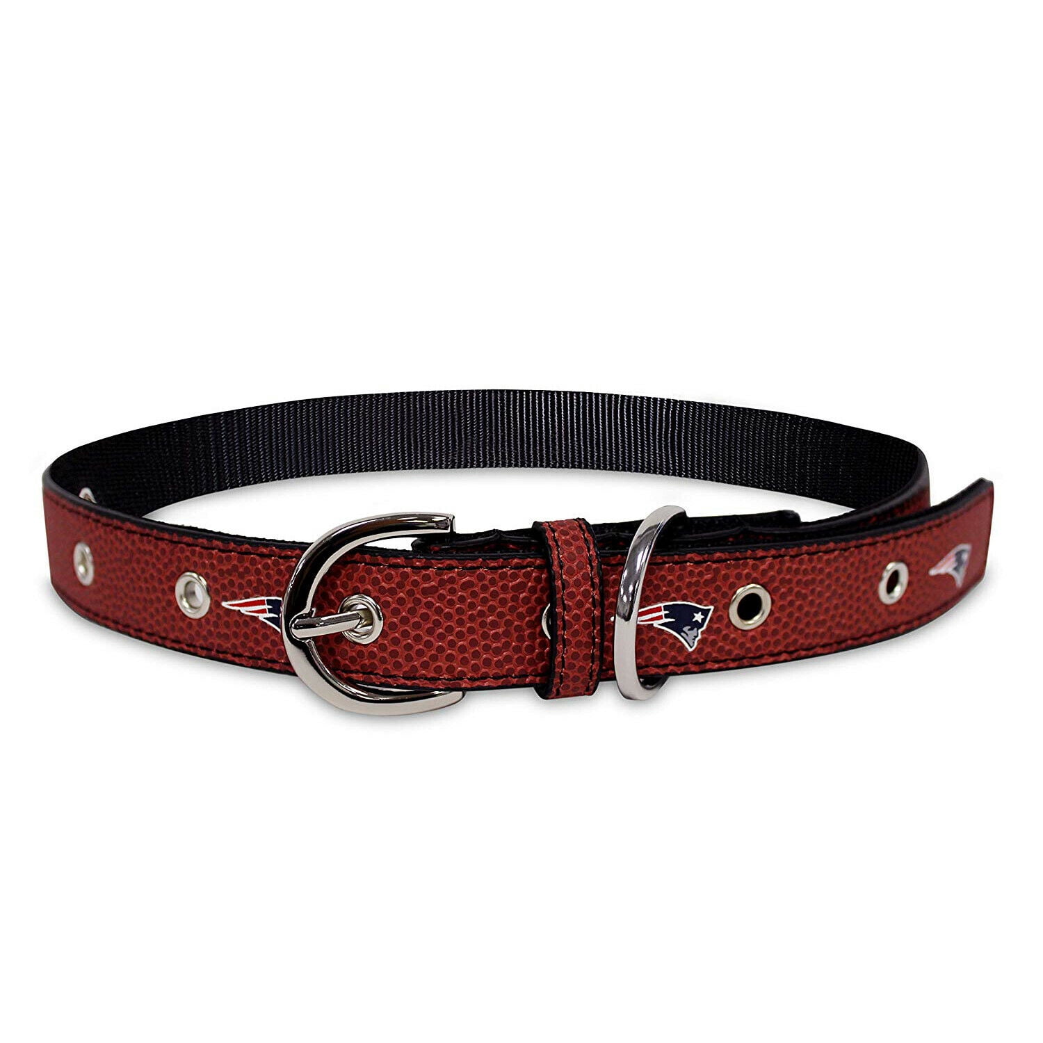 Pets First NFL New England Patriots Best Dog Collar NFL Signature PRO PVC-Leather Premium - Medium