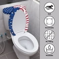 thumbnail image 4 of HELLHERO American flag Toilet Cover & Elastic Edge Toilet Bowl Cover for Toilet, Elastic Fabric, Machine Washable, 4 of 6
