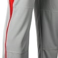 thumbnail image 3 of Champro Sports Triple Crown Open-Bottom Baseball Pants with Side Insert, Adult Small, Grey with Scarlet Insert, 3 of 5