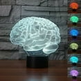 thumbnail image 2 of Vikakiooze 3D Human Brain -Cerebellum Model Table Lamp 7 Color Changing Led Night Light Gift, 2 of 9