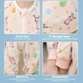 thumbnail image 3 of WIBACKER 9M-6Y Baby Warm Flannel Sleeping Bag with Feet, Rabbit Sleepsuit, Kids Toddler Girls Double Zipper Wearable Sleep Sack, 3 of 9