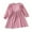 Pink, variant on Odeerbi Toddler Girls Ruffle Long Sleeve Cotton Linen Dress Spring Summer Retro Vintage Princess Dresses Solid Color Round Neck Cute Dress Toddler Girls Clothes