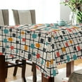 thumbnail image 3 of JSTEL Grid Colorful Blocks Table Cloth Square 60 x 60 Inch Tablecloth Anti Wrinkle Table Cover for Dining Kitchen Parties, 3 of 6