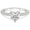 thumbnail image 3 of 3 Carat IGI Certified Heart Shape Lab Grown Diamond Engagement Ring | 14K White Gold | Zoey Eternity Lab Diamond Ring | FG-VS1-VS2 Quality Friendly Diamonds, 3 of 5