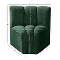 thumbnail image 7 of Meridian Furniture Arc Green Boucle Fabric Curved Corner, 7 of 7