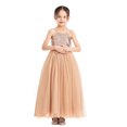 thumbnail image 3 of Ekidsbridal Girl Wedding Flower Girl Dress - Spaghetti Strap Lace Up Sequins with Tulle 122-A (Size: 4-12), 3 of 6