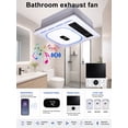 thumbnail image 4 of KBOROVER 4-in-1 Bathroom Exhaust Fan with 1800W Heater, Bluetooth Speaker and LED Light, 180 CFM Quiet Ventilation, Wired Digital Wall Control, White, 4 of 20