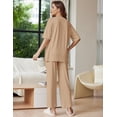 thumbnail image 2 of Ekouaer Lounge Sets for Women Short Sleeve Tops and Long Pants Soft Comfy Pajamas Set 2 Piece Outfits, 2 of 5