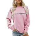thumbnail image 2 of Women's Sweatshirt Letter Print Crewneck Regular Fit Spring Fashion Pullover Sweater Long Sleeve Fall Tops, 2 of 4