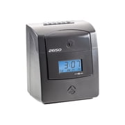 Pyramid Time Systems 2650 Electronic Top Load Time Clock with Auto-Aligning Time Card Feed and Top-Loading Design