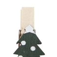 thumbnail image 4 of 50 pinzas de madera navideñas, pinzas navideñas, pinzas decorativas para la ropa Árbol verde intenso, 4 of 9