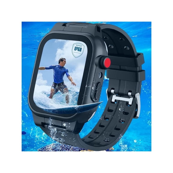 Compatible with Apple Watch Series 8 / Series 7 41mm Waterproof Case, Full Body Protective Cover with Screen Protector and Band For iWatch S8 S7 41mm