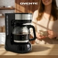 thumbnail image 6 of OVENTE 12-Cup Drip Coffee Maker, Auto Keep Warm Function, Anti-Drip system with Reusable Filter and Borosilicate Glass Carafe, One-touch Operation, Black CM412B, 6 of 7
