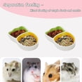 thumbnail image 4 of 2 Pack Hamster Bowl Ceramic, Rabbit Food Dish Water Bowl Small Animal Feeding Bowl for Syrian Hamster Gerbil Bunny Guinea Pig Chinchilla Rat Hedgehog - type:style2, 4 of 6
