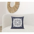 thumbnail image 3 of HomeRoots 416931 5 x 20 x 20 in. Cream & Blue Blown Seam Geometric Indoor & Outdoor Throw Pillow, 3 of 3