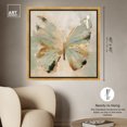 thumbnail image 5 of Sage Butterfly Colorful Canvas Wall Art by Art Remedy, Gold Floater Frame, 40"x40", 5 of 7