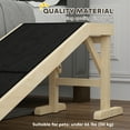 thumbnail image 4 of PawHut Pet Ramp Bed Steps for Dogs Cats, Natural Wood, 4 of 10