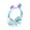 Green, variant on Cat-Ear Wired Gaming Headphones, 50mm Drivers, Built-in Mic, 3.5mm Compatibility, Pink/Blue/Green Color Options