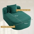 thumbnail image 5 of Sleeper Sofa, Chaise Lounge Chair, Oversized Convertible Sofa Bed with Deep Plush Corduroy Seat, No Assembly Required, for Living Room Lounging, Green, 5 of 11