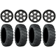 ITP SS212 14" Wheels Black 28" Versa Cross V3 Tires Sportsman 550 850 1000