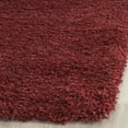 thumbnail image 3 of SAFAVIEH California Plush Solid Shag Runner Rug, Maroon, 2'3" x 5', 3 of 10