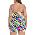 thumbnail image 5 of Ocean Blues Women's and Women's Plus Size Swimwear Bandeau One Piece Boyleg Jumpsuit Bathing Suits , Size Medium, 5 of 7