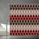 thumbnail image 2 of Brown Geometric Shower Curtain Red Tan Creative Home Textured Modern Home Fabric Bathroom Curtains Decor Set with (72" WX72 H), 2 of 5