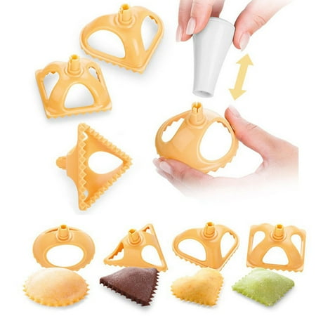 

New 4pcs/set Plastic Dumpling Molds 4 Shapes Dumpling Press Tool Chinese jiaozi Kitchen Tool Cooking Pastry Dumpling Mold