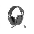 thumbnail image 2 of Logitech Zone Vibe Écouteurs Sans Fil Bluetooth avec Micro à Réduction de Bruit, USB-A, USB-C, Certifiés pour Google Meet, Google Voice, Zoom, Mac/PC - Graphite - Casque - Pleine Taille - Bluetooth - Sans Fil - USB-C via Adaptateur Bluetooth - Graphite - Optimisés pour UC, 2 of 18