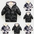 thumbnail image 4 of Odeerbi Toddler Boys Girls Winter Coat Thermal Puffer Jacket Camouflage Padded Coats 1-8 Years Kids Zipper Thickened Cotton Jacket Long Sleeve Hooded Coat Toddler Clothes White, 4 of 4