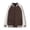 Brown, variant on Varsity Jacket Men Fall Winter Long Raglan Sleeve Loose Casual Button Down Bomber Baseball Jackets Outerwear with Pockets