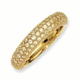 thumbnail image 1 of 925 Sterling Silver Gold Plated 113 Stone Cubic Zirconia Cz Ring, 1 of 5
