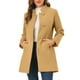 thumbnail image 1 of Abrigo de mujer INSPIRE CHIC de longitud media con cuello alto, de un solo botón, abrigo de invierno en color caqui, talla XS, 1 of 7