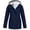Navy, variant on Fleece Lined Raincoat for Women Waterproof Lightweight Zip Up Hooded Jacket Winter Rain Jackets Outdoor Windbreaker for Running, Cycling and Active Outdoor Sports, Red, 2XL