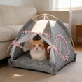 thumbnail image 1 of Pisexur Suministros para mascotas Cama semicerrada para mascotas Tienda plegable para mascotas al aire libre Tienda de campaña para mascotas de verano a prueba de mosquitperros, gatos y animales, 1 of 6