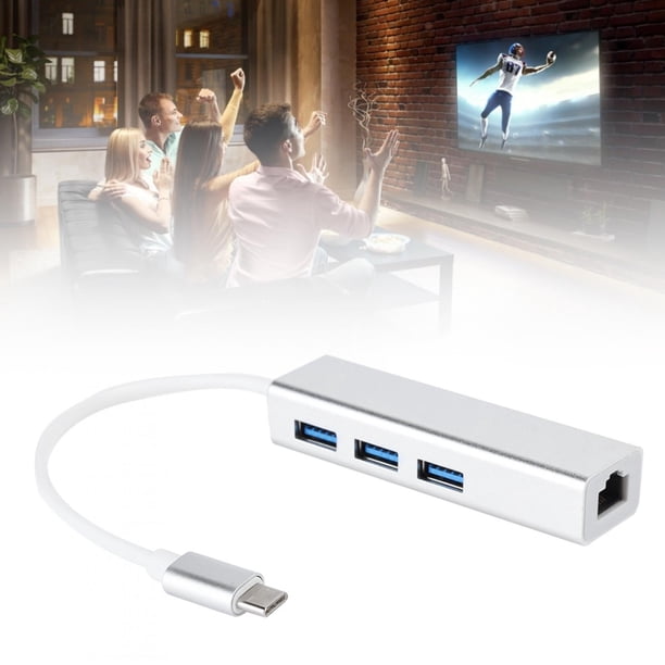 HUB USB 30 Adaptador USB a Ethernet con 3 Puertos HUB Tipo C a Red LAN RJ45 Gigabit Ethernet para Win XP/Vista/Win7/Win8/Win81/Win10/OS X//Linux etc ANGGREK Otros
