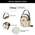 thumbnail image 4 of FORMRS Crossbody Bag for Women Quilted Travel Shoulder Cell Phone Purse with Chain Strap Handbag, Beige Fall Pumpkin, 4 of 7