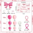 thumbnail image 2 of Pink Bow Happy Birthday Decorations Kit 153 Pcs Balloons Cute Bow Arch Garland Kit 6x4FT Coquette Birthday Party Photography Background for Girls Women Cute Bachelorette Party Baby Shower Decoration, 2 of 5