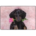 thumbnail image 4 of SKYSONIC Sausage Dachshund Dog Non-Slip Area Rug, Pink Valentines Floor Carpet Comfort Floor Mats Decor for Indoor Front Porch,Living Room, Bedroom,Kitchen,72"x48", 4 of 5