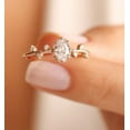thumbnail image 2 of Gorgeous Oval Engagement Ring Moissanite Diamond Promise Ring Plated Rose/Yellow/White Ring Anniversary Ring Christmas Gifts for Her, 2 of 4