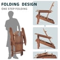 thumbnail image 4 of Folding Adirondack Chair Set of 2, Solid Wood Outdoor Patio Lounge Chairs,Half Pre-Assembled, Natural Wood Finish for Garden, Lawn, Deck, Poolside & Fire Pit, 4 of 7