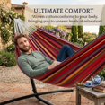thumbnail image 6 of Fenbeli Double Camping Hammock with Stand 2 Person Portable Hammock Bed with Steel Frame and Carry Bag for Backyard Patio Outdoor Poolside, Red, 6 of 7